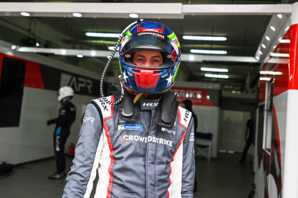 Colin Braun wearing his helmet
