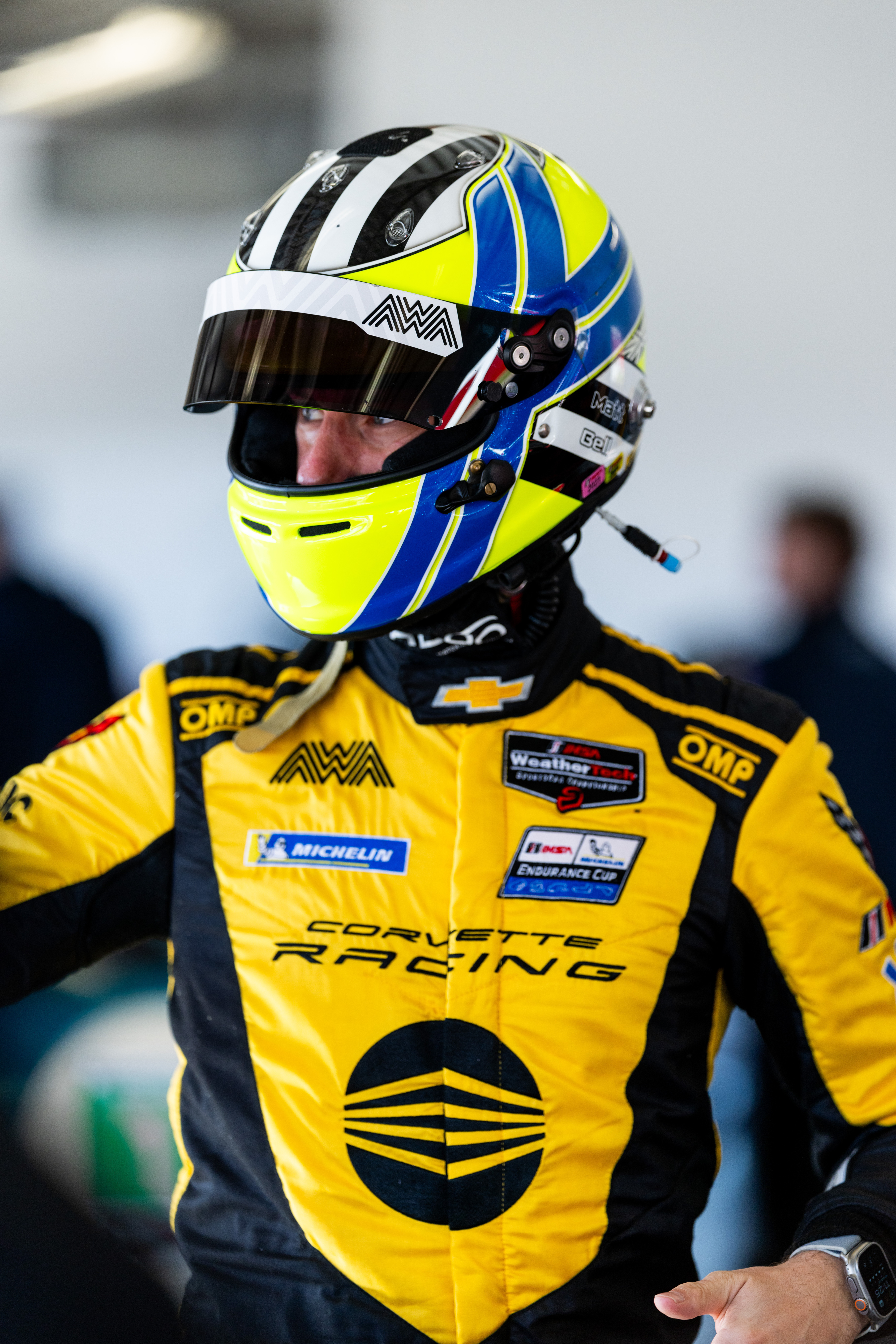 Matt Bell with helmet on